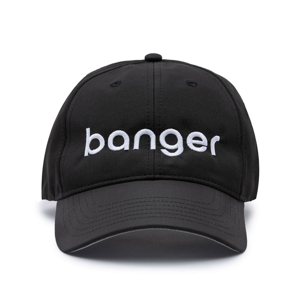 Banger Pickleball Sport Cap Black Performance Fabric