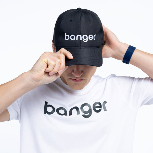 Banger Pickleball Sport Cap Black Performance Fabric