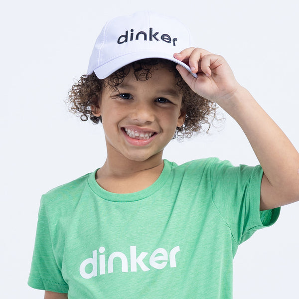 Dinker Pickleball Sport Cap White Performance Fabric