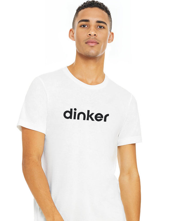Dinker Pickleball T-Shirt White Triblend Fabric