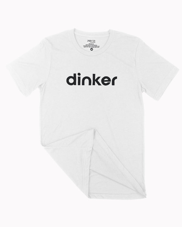 Dinker Pickleball T-Shirt White Triblend Fabric