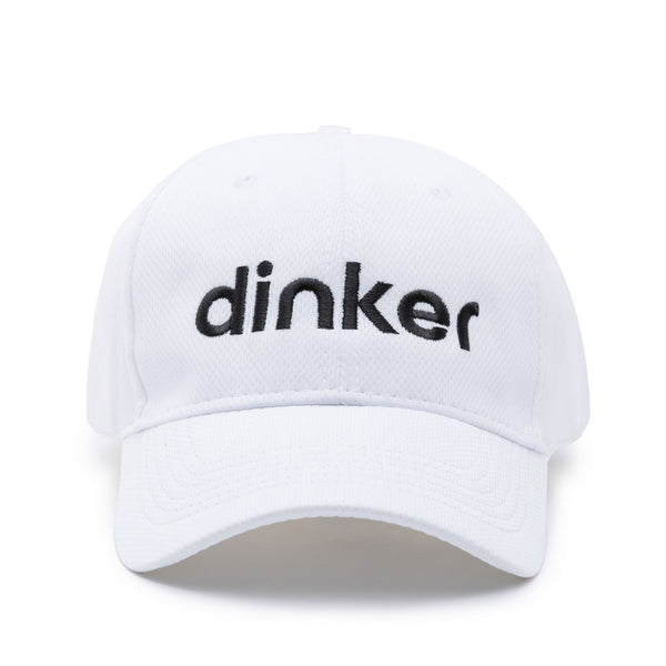 Dinker Pickleball Sport Cap White Performance Fabric