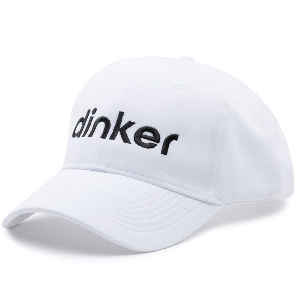 Dinker Pickleball Sport Cap White Performance Fabric