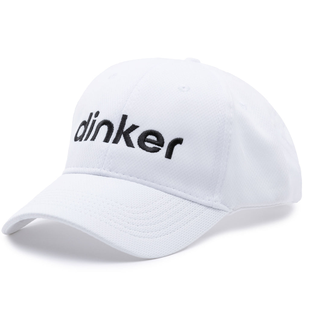 Dinker Pickleball Hat White Performance Fabric