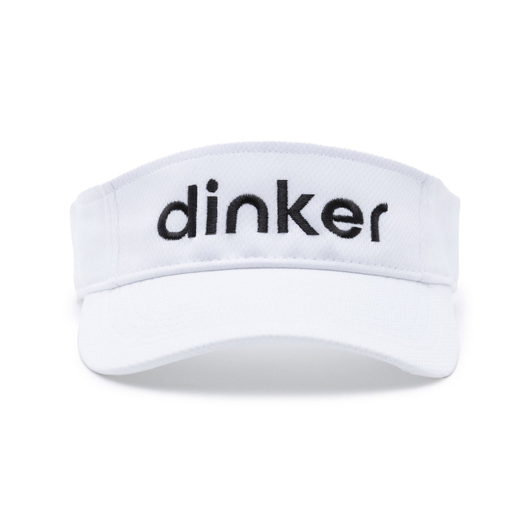Dinker Pickleball Visor White Performance Fabric
