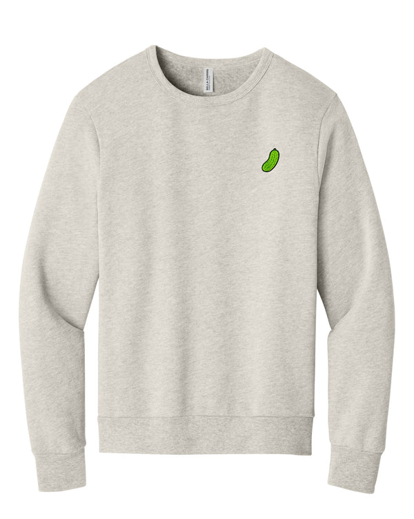 Gherkin Pickleball Sweatshirt Heather Dust Poly Fleece Fabric