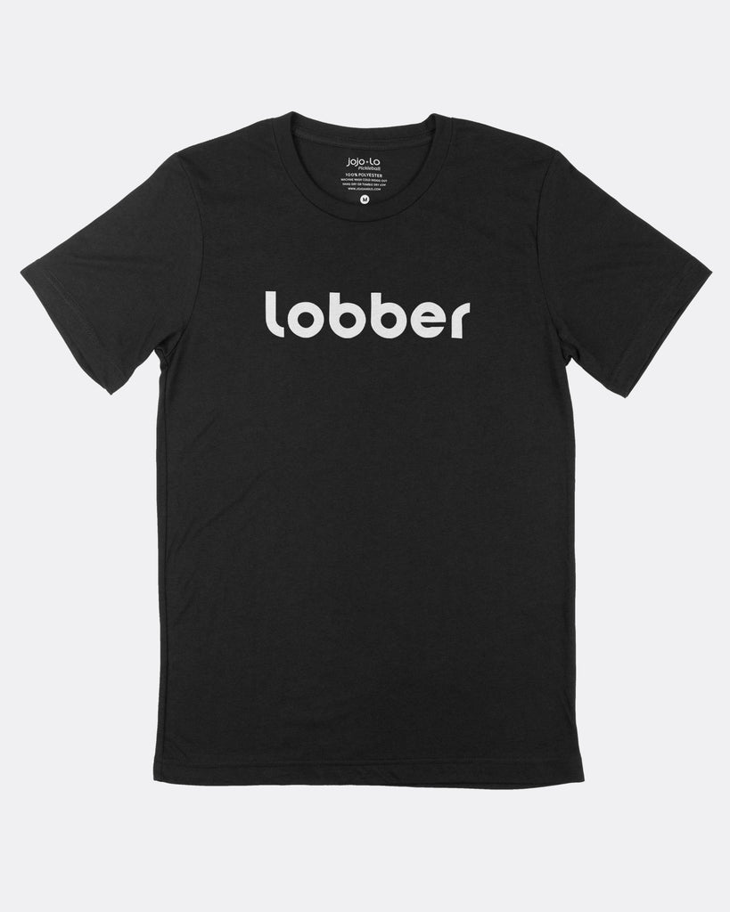 Lobber Pickleball T-Shirt Black Tri-Blend Fabric