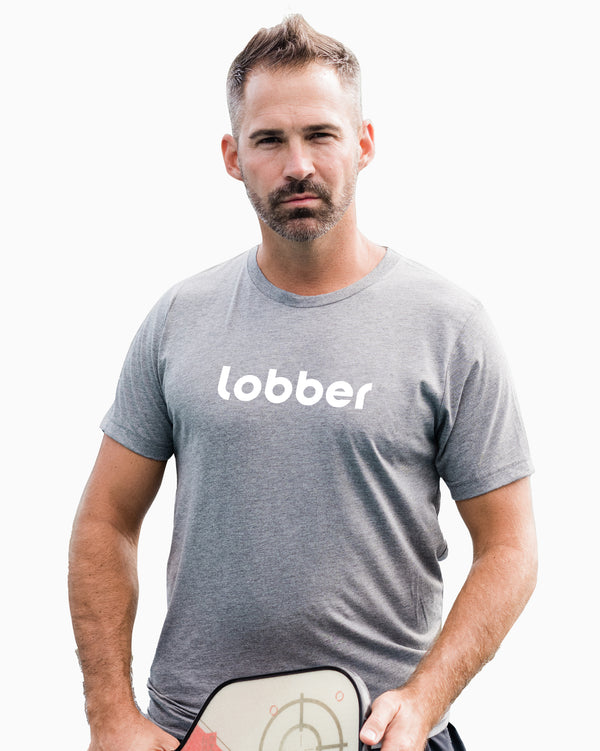 Lobber Pickleball T-Shirt Grey Trilend Fabric