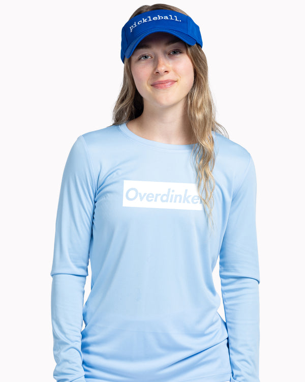 Overdinker Pickleball Sun Protection Shirt Women's Blue UPF 50 Fabric