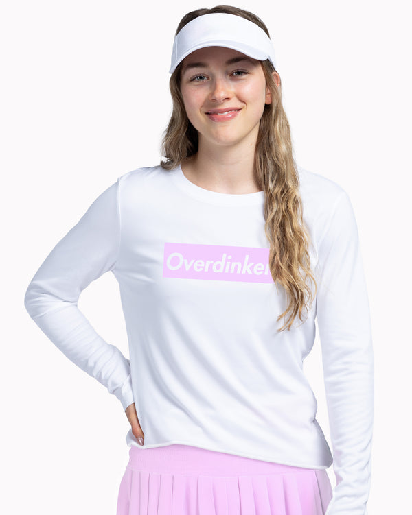 Overdinker Pickleball Sun Protection Shirt Women's White UPF 50 Fabric