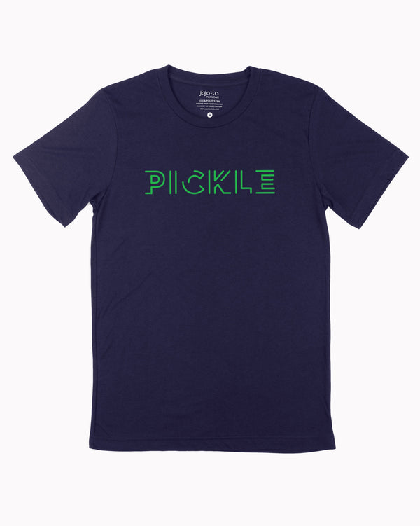 Pickle Pickleball T-Shirt Navy Triblend Fabric
