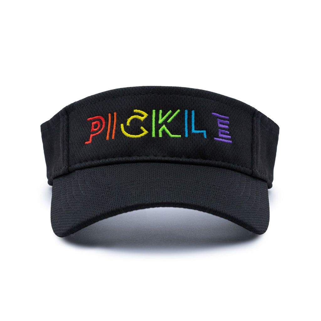 Prism Pickle Pickleball Visor Black Performance Fabric