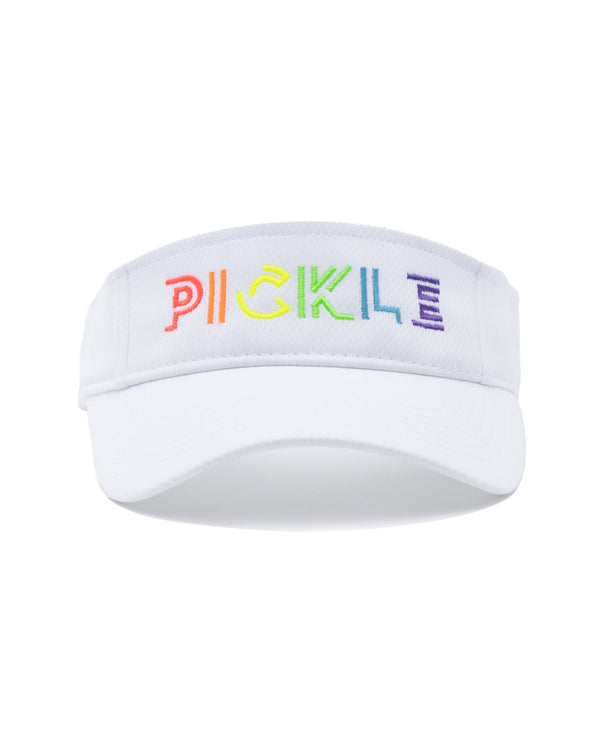 Prism Pickle Pickleball Visor White Performance Fabric