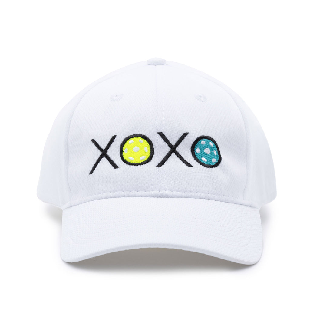 XOXO Pickleball Hat White Performance Fabric