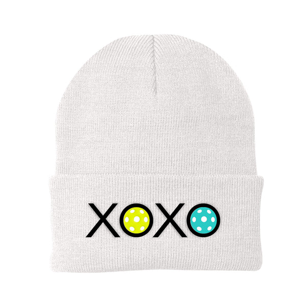 XOXO Pickleball Beanie White