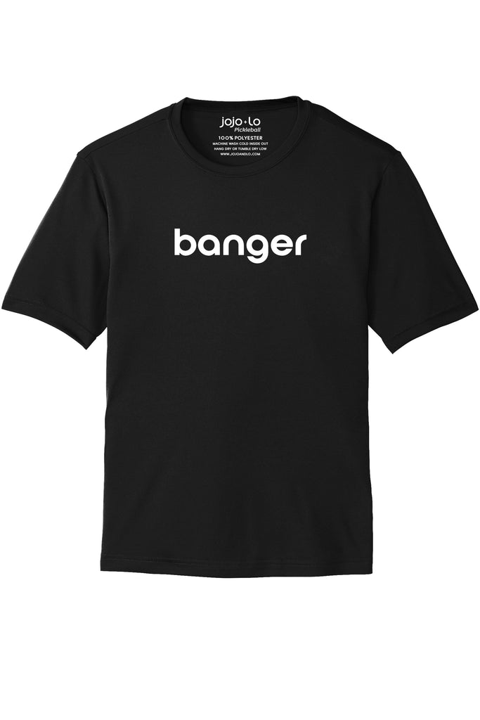 Banger Pickleball T-Shirt Men’s Black Performance Fabric