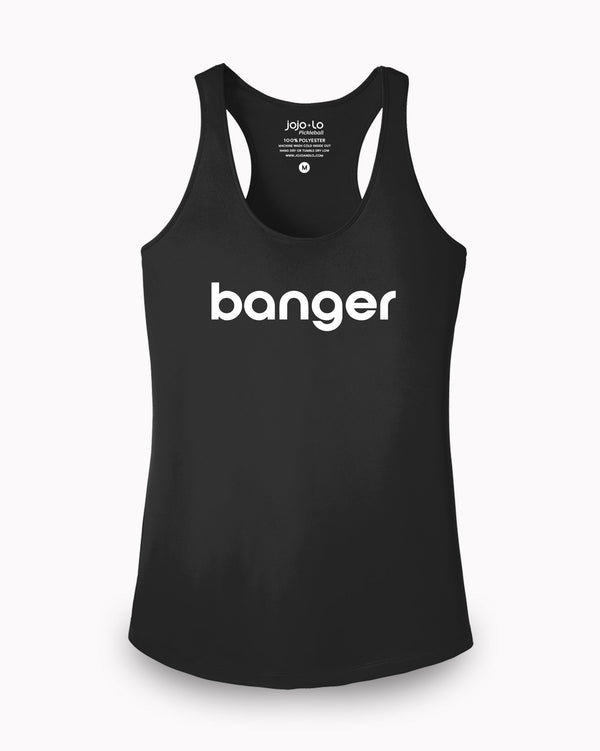 Banger Pickleball Tank Top Women's White Performance Fabric