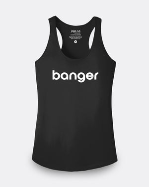 Banger Pickleball Tank Top Women's Black Performance Fabric