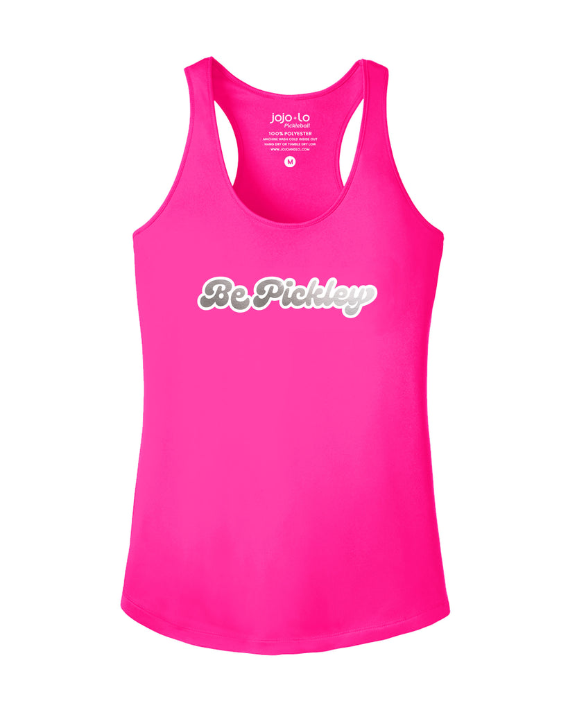 Be Pickley Pickleball Tank Top Women's Pink Performance Fabric