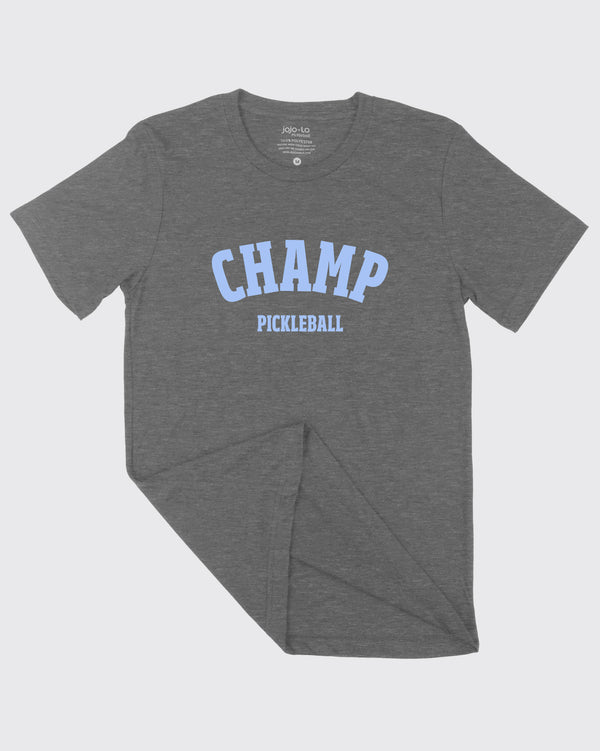 Champ Pickleball T-Shirt Grey Tri-Blend Fabric