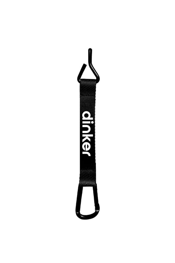 Dinker Fence Hook For Pickleball Bag Black Polyester Strap