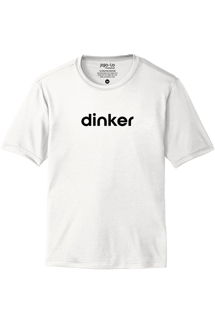 Dinker Pickleball T-Shirt Men’s White Performance Fabric