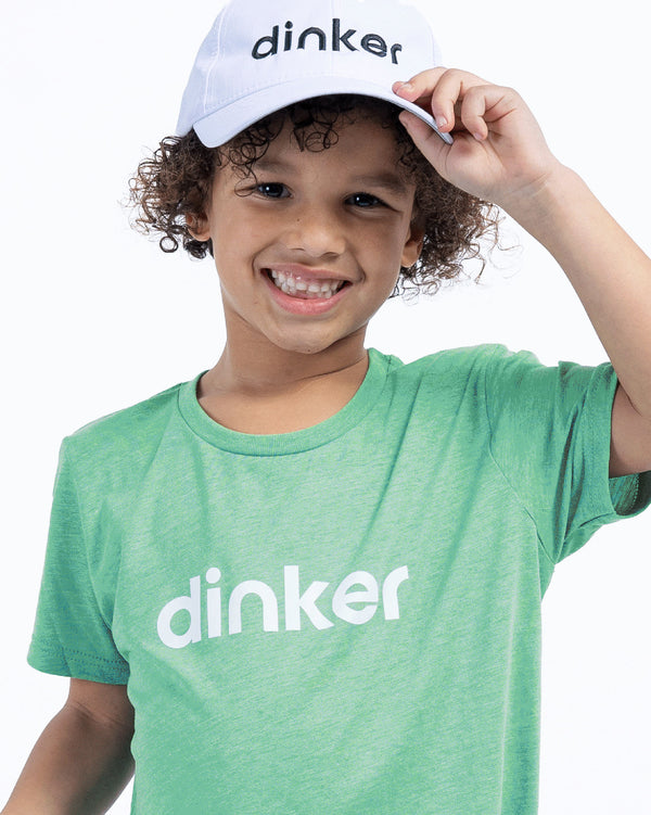 Dinker Pickleball T-Shirt Youth Green Tri-Blend Fabric