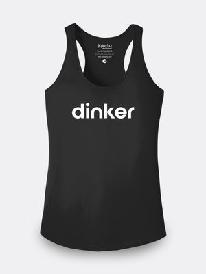 Dinker Pickleball Tank Top Women's Black Performance Fabric