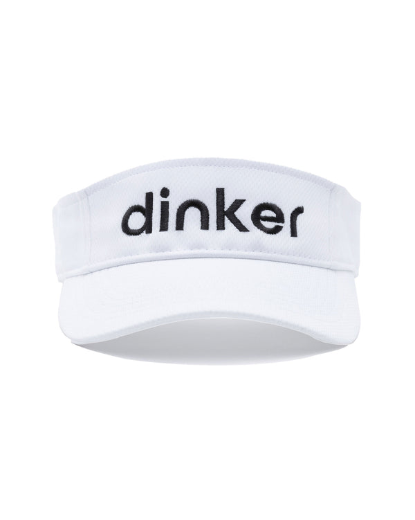 Dinker Pickleball Visor White Performance Fabric