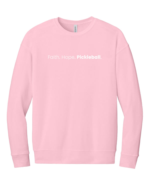Hope Pickleball Drop Shoulder Sweatshirt Pink