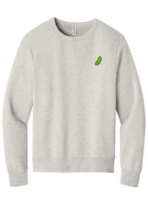 Gherkin Pickleball Sweatshirt Heather Dust Poly Fleece Fabric