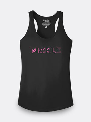 Glitter-Flake-Pickle-Pickleball-Tank-Top-Women_s-Black-Performance-Fabric