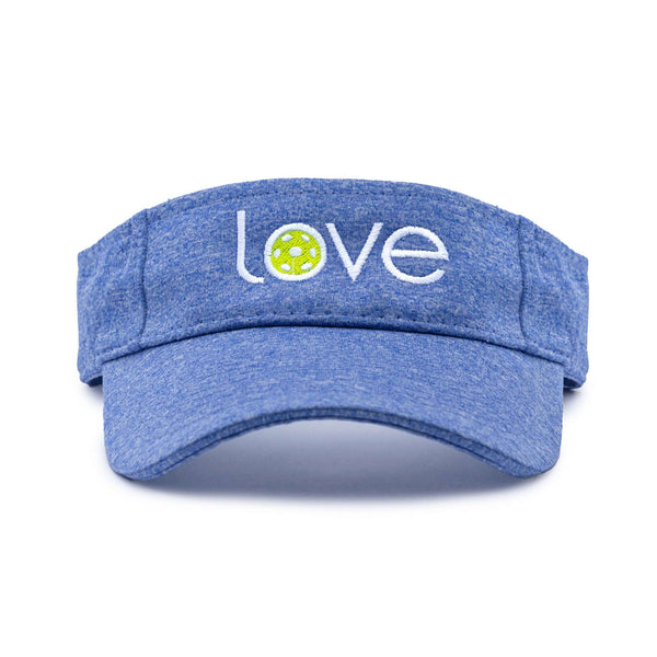 Love Pickleball Visor Royal Heather Jersey Fabric