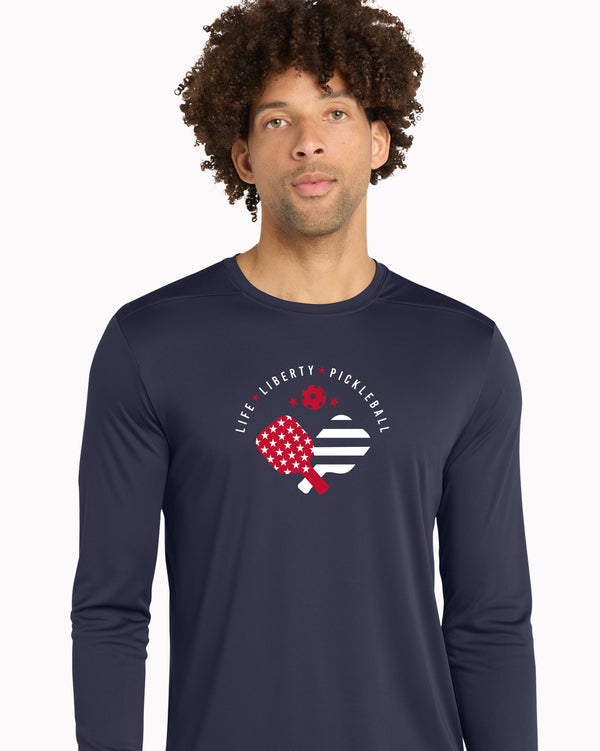 Life Liberty Pickleball Men's Sun Protection Shirt UPF 50 Fabric