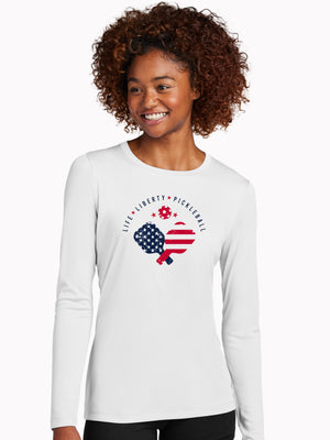 Life Liberty Pickleball Women's Sun Protection Shirt