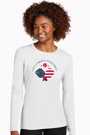 Life Liberty Pickleball Women's Sun Protection Shirt