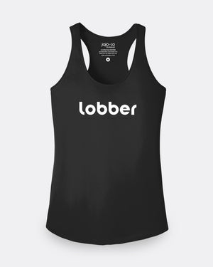 Lobber Pickleball Tank Top Women's Black Performance Fabric