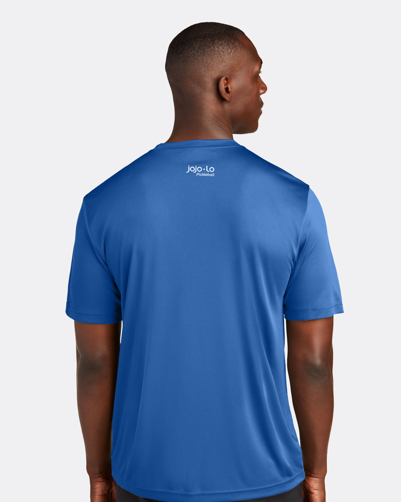 Pickle Pickleball T-Shirt Men's Royal Blue Performance Fabric