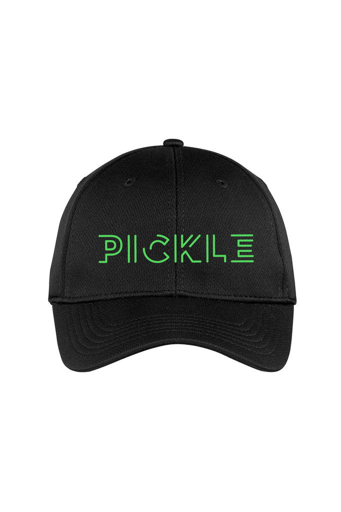 Pickle Pickleball Hat White Performance Fabric