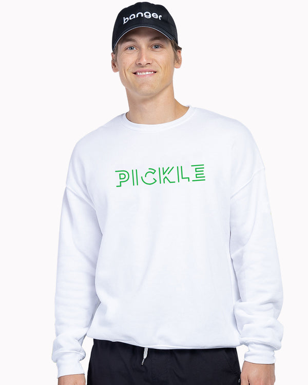 Pickle Drop Shoulder Sweatshirt White