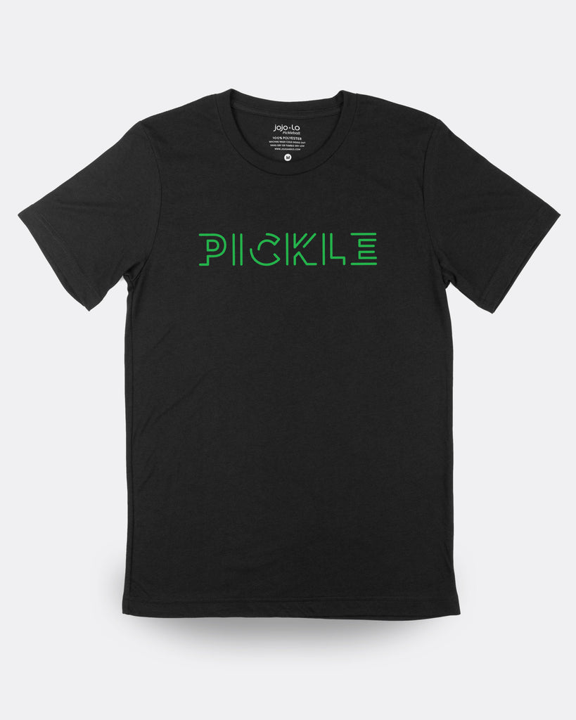 Pickle Pickleball T-Shirt Black Tri-Blend Fabric