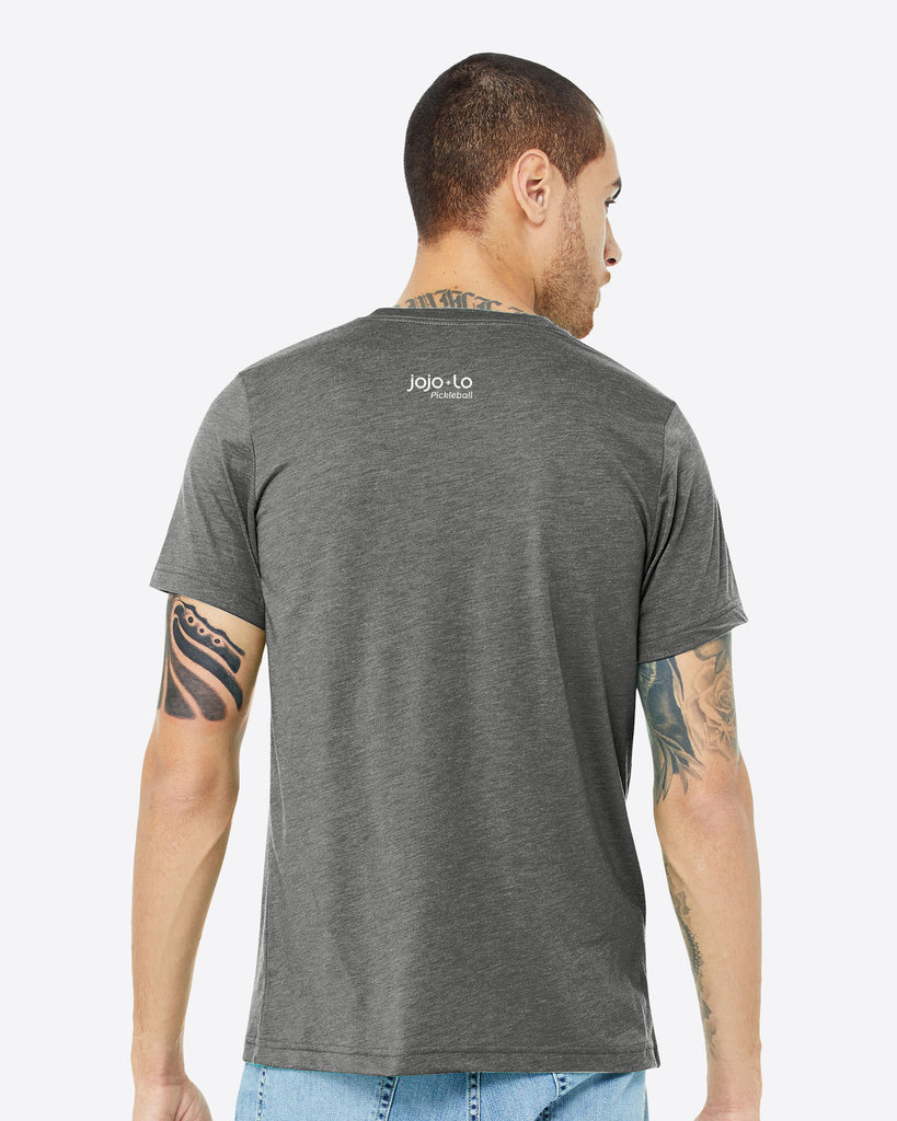 Lobber Pickleball T-Shirt Grey Tri-Blend Fabric