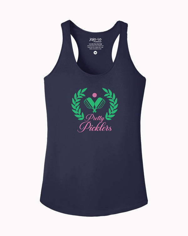 Pretty Picklers Tank Top Women's Navy Performance Fabric