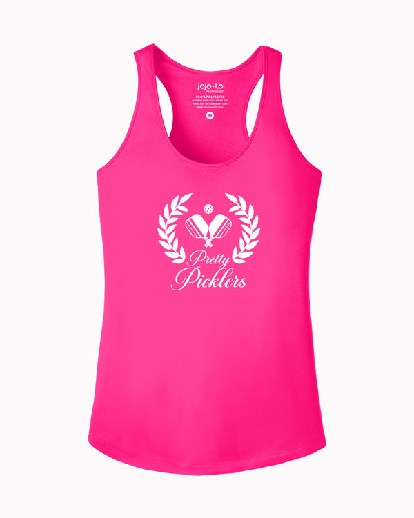 Pretty Picklers Tank Top Women's Pink Performance Fabric