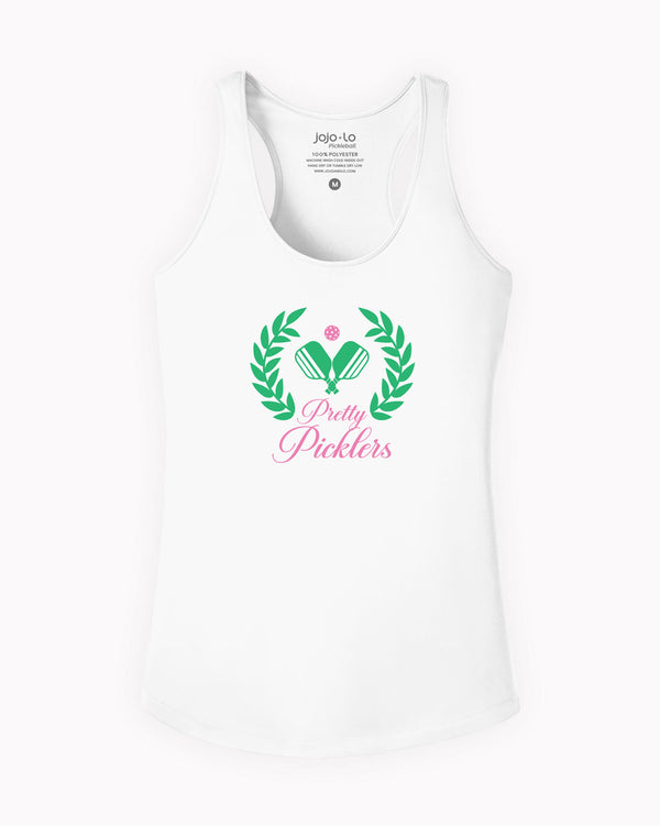 Pretty Picklers Tank Top Women's White Performance Fabric