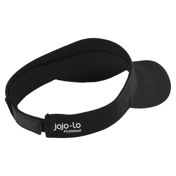 Love Pickleball Visor Black Performance Fabric