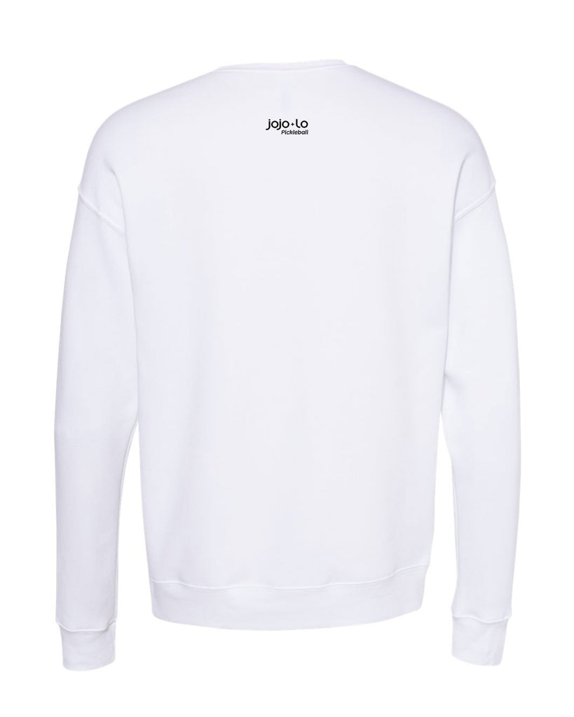 Statement Pickleball Sweatshirt White Cotton/Poly Fleece Fabric