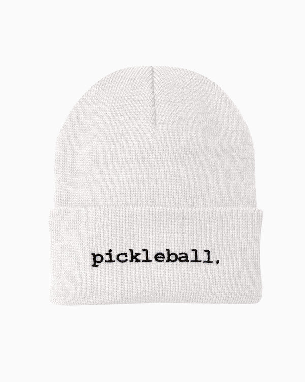 Statement Pickleball Beanie White