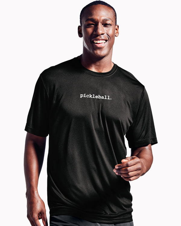Statement Pickleball T-Shirt Men's Black Performance Fabric