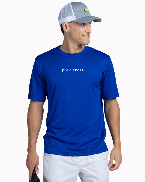 Statement Pickleball T-Shirt Men's Royal Blue Performance Fabric